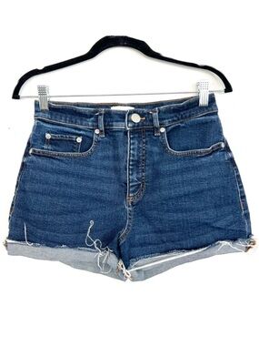 Lou‎ & Grey Dark Wash Cuffed Jean Shorts Size 29 8